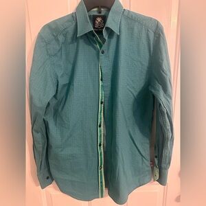 English Laundry Teal Casual Button-Down Shirt